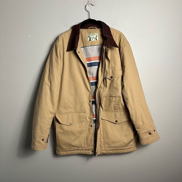 Peter Christian tan cotton canvas barn coat 42 - Picture 2 of 10